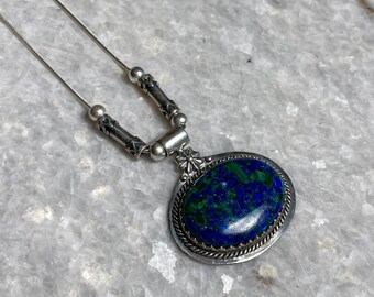 Eilat Stone Silver Necklace, Eilat Stone Jewelry, 925 silver, Silver Necklace, jewish jewelry, Religious Gift, gift for her, stone neckalce