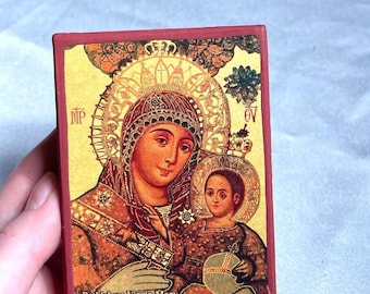 Virgin Mary Icon, Child Jesus icon, hand crafted icon on wood, Child Jesus icon, child Jesus icon, Christmas Gift, Orthodox icon, iconograph