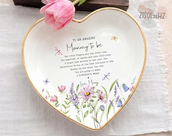 Custom First Mother's Day Gifts, Pregnancy Gift for New Mom Ring Dish, Expecting Mom Gift, Baby Announcement Gift, Mommy To Be Gift