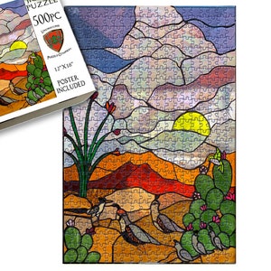 Jigsaw Puzzle | 500 Pieces | Grandpas Desert Window | NEW | Made In USA