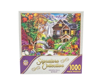 Jigsaw Puzzle | Hidden Falls Retreat |  1000 piece | Master Pieces |NIB | Combined Shipping Available