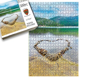 500 Piece Jigsaw Puzzle | Lake Love | Livingstone Puzzles | NEW | Made In USA
