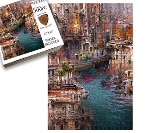 500 Piece Jigsaw Puzzle | Vintage Venice | Livingstone Puzzles | NEW | Made In USA