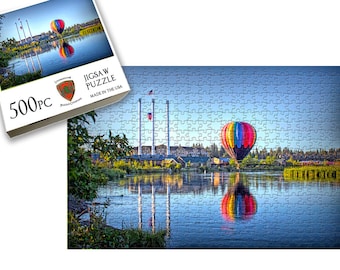 Jigsaw Puzzle | 500 Pieces | Bend Morning Balloons | Oregon | Livingstone Puzzles | NEW | Made In USA