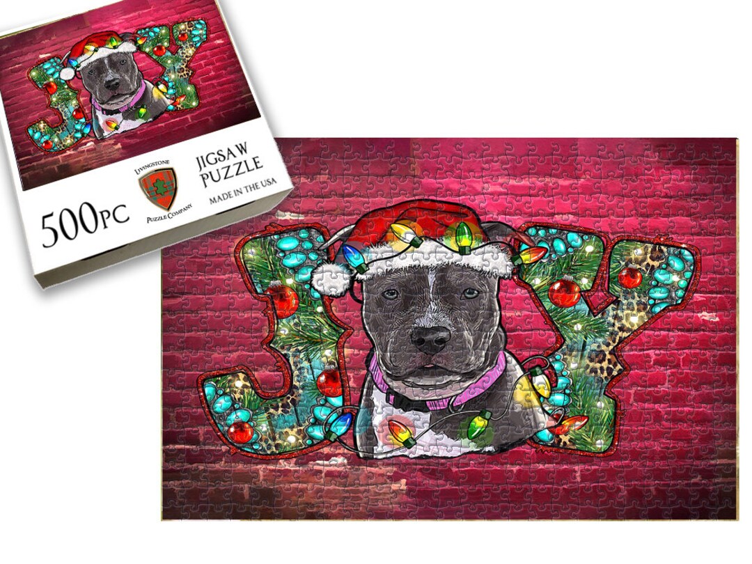 Jigsaw Puzzle | 500 Pieces | Pitbull Joy | Livingstone Puzzles | NEW ...