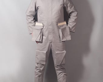 Boba Fett Inspired Flight Suit: Cotton-Twill Star Wars Cosplay Jumpsuit