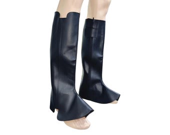 Boba Fett Leather Boot Covers – Handmade Mandalorian Cosplay Shoes Accessory
