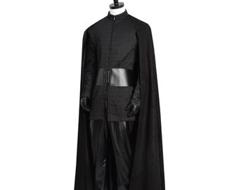 Star Wars Kylo Ren Complete Cosplay Costume – Sith Lord Outfit with Cape, Tunic & Gloves, The Rise of Skywalker Inspired