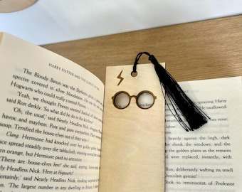 Harry Potter Inspired Wooden Bookmark with Tassel | Harry Potter Lover Gift | Book Lover Gift | Wizard Engraved