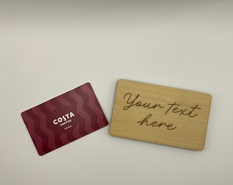 Personalised Wooden Gift Card Holder – Custom Engraved Voucher Holder