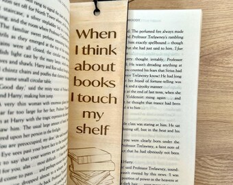 Witty Wooden Bookmark with Tassel | Book Lover Gift