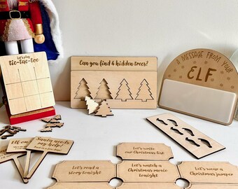 Wooden Christmas Elf Activity Kit | Elf Props & Games