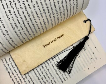 Personalised Wooden Bookmark | Custom Engraved Bookmark | Gift for Book Lovers