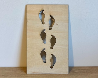 Elf Footprint Stencil | Christmas Arrival Prop, Magical Scene