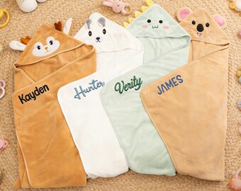Custom Baby Towel with Name, Baby Gift, Soft Hooded Towel for Newborn,Pure Cotton Hooded Towel for Baby Shower,Towel for Kids,Baby Gift