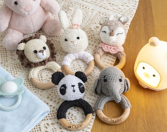Personalized Baby Rattles,Engraved Wooden Rattle,Custom Baby Shower Gift,Baby Shower,Newborn Gift,Birthday Gift,Gift for Nephew Niece.