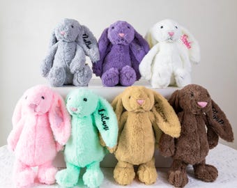 Personalized Easter Bunny Plush-Easter Basket Stuffer-Baby Shower Gift,Bunny Soft Plush Toy,Flower Girl Gifts,Easter gifts,Newborn Gift
