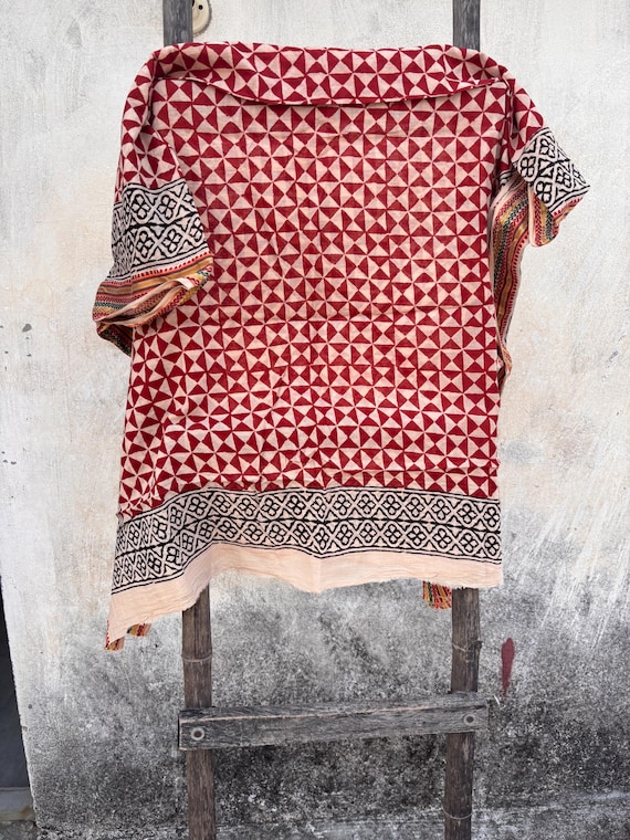 Handmade Indian Block Print Cotton Sarong, Beach Wrap (44x72 Inches)