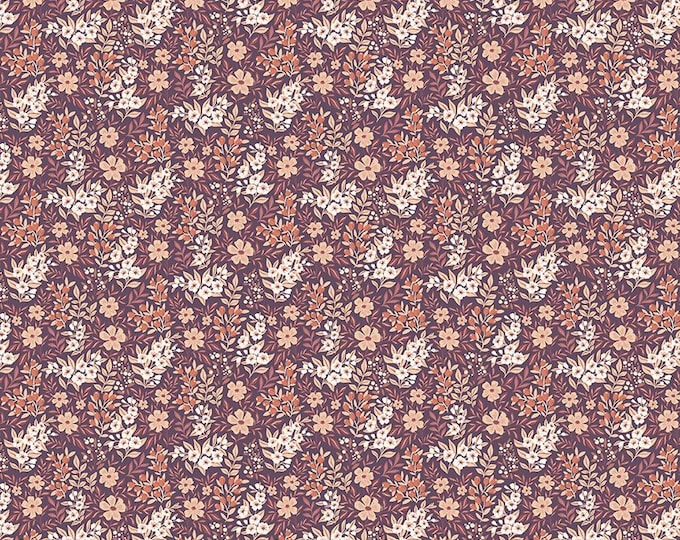 Evening on the Prairie Fabric: Ditsy Floral in Purple Print by Modern Prairie for Riley Blake Designs, C16747-PURPLE