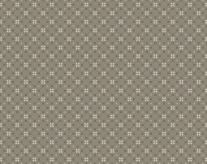 Evening on the Prairie Fabric: Geo Floral in Olive Green Print by Modern Prairie for Riley Blake Designs, C16748-HEATHER