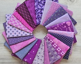 Purple Reign Mystery Bundle | Designer Fabric Scraps in Purple | AGF & Riley Blake Cottons