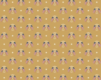 Independence: Old Glory Gold Fabric by Riley Blake Designs, C17333-GOLD