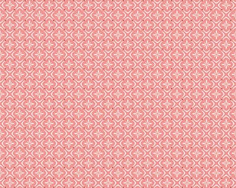 Renew Tile Coral Quilting Cotton Fabric by Sandy Gervais for Riley Blake Designs, C17286-CORAL