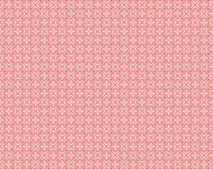 Renew Tile Coral Quilting Cotton Fabric by Sandy Gervais for Riley Blake Designs, C17286-CORAL