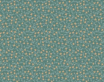 Ambleside Flower Toss Teal, Quilting Cotton Fabric by Amanda Niederhauser for Riley Blake Designs, C17114-TEAL