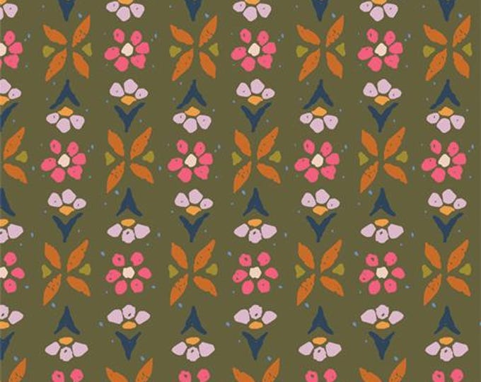 Starling, Art Gallery Fabrics Etchmark Meadow Print, by Maureen Cracknell for Art Gallery Fabrics, Fabric by the Yard