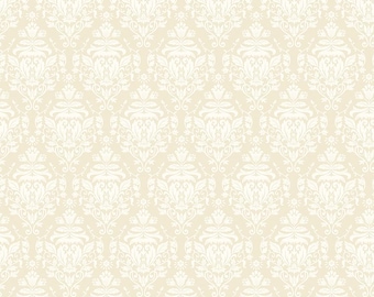 Ambleside Damask Navy Blue, Quilting Cotton Fabric by Amanda Niederhauser for Riley Blake Designs, C17113-CREAM