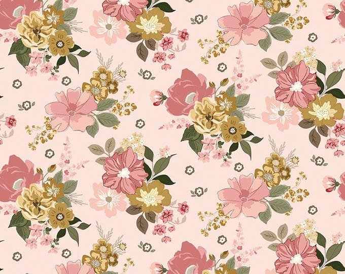 Renew Main Floral Pink Quilting Cotton Fabric by Sandy Gervais for Riley Blake Designs, C17280-PINK