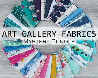 Art Gallery Fabrics in 8, 16, and 32 Piece Mystery Bundles--Choose Fat Quarters or Fat Eighths