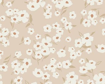 WIDE BACK | AGF 108 Edition Fabric | Spring Daisies Ecru | Art Gallery Fabrics Quilt Backing Cotton | Extra Wide 108" Fabric Yardage