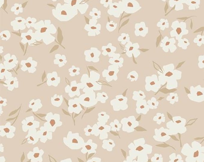 WIDE BACK | AGF 108 Edition Fabric | Spring Daisies Ecru | Art Gallery Fabrics Quilt Backing Cotton | Extra Wide 108" Fabric Yardage