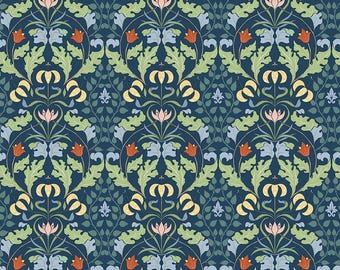 Ambleside Tapestry Navy Blue, Quilting Cotton Fabric by Amanda Niederhauser for Riley Blake Designs, C17111-NAVY