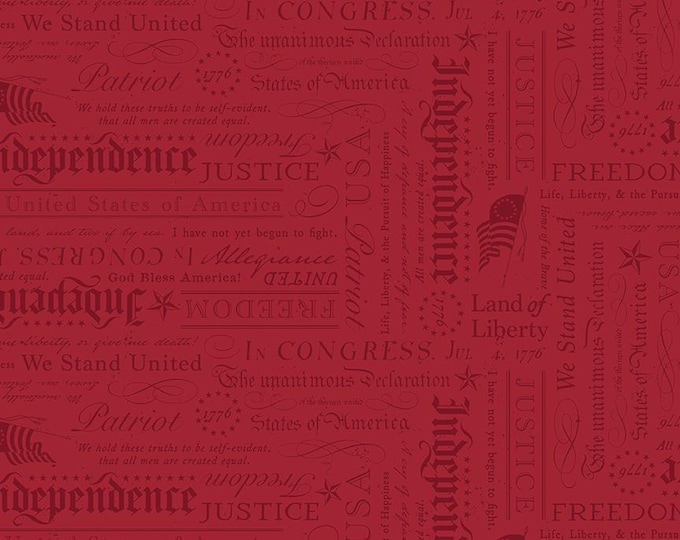 Independence: Declaration Cherry Tart Red Fabric by Riley Blake Designs, C17334-CHERRYTART