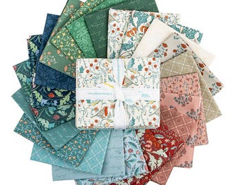 Ambleside Fat Quarters: 22-Piece Cotton Fabric Collection by Amanda Niederhauser for Riley Blake Designs