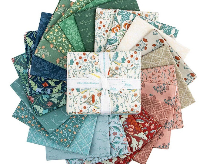 Featured listing image: Ambleside Fat Quarters: 22-Piece Cotton Fabric Collection by Amanda Niederhauser for Riley Blake Designs