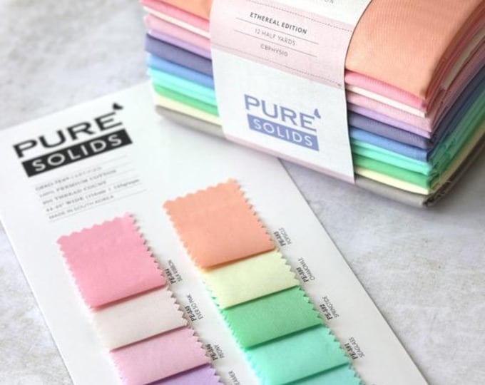 Featured listing image: PURE Solids Ethereal Edition, Fat Quarters and Half Yards, Quilting Fabrics by Art Gallery Fabrics