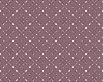 Evening on the Prairie Fabric: Geo Floral in Grape Print by Modern Prairie for Riley Blake Designs, C16748-HEATHER