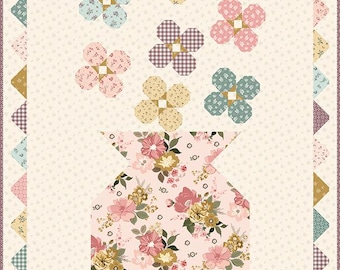 Quilt Pattern, Printed, Sandy Gervais All Abloom for Riley Blake, Quilt Finished Size 42" x 60" - P157-ALLABLOOM