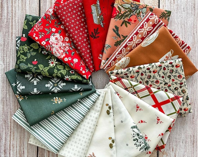 PREORDER Spruce Precut Fabric Wonders | Choose from Fat Quarters, 10 Inch Squares,  2.5 Strip Roll | by Sharon Holland, Art Gallery Fabrics