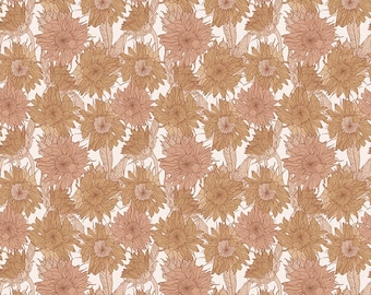 Evening on the Prairie Fabric: Sienna Sunflower Print by Modern Prairie for Riley Blake Designs, C16741-SIENNA