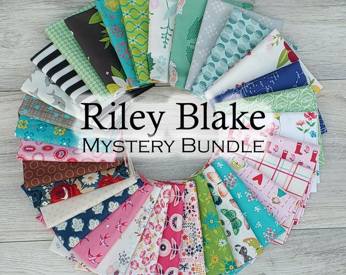 Featured listing image: Riley Blake Fabrics in 8, 16, and 32 Piece Mystery Bundles--Choose Fat Quarters or Fat Eighths