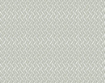 Evening on the Prairie Fabric: Geo Leaves in Mint Green Print by Modern Prairie for Riley Blake Designs, C16750-GREEN