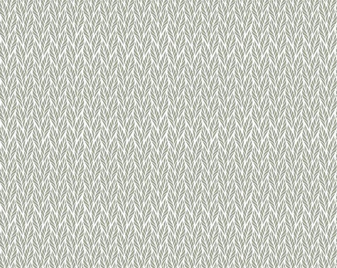 Evening on the Prairie Fabric: Geo Leaves in Mint Green Print by Modern Prairie for Riley Blake Designs, C16750-GREEN