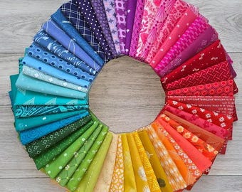 Rainbow Mystery Bundles | Fat Quarters or Fat Eighths | AGF & Riley Blake Cotton