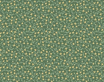 Ambleside Flower Toss Green, Quilting Cotton Fabric by Amanda Niederhauser for Riley Blake Designs, C17114-GREEN