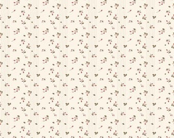 Renew Rosebuds Latte Quilting Cotton Fabric by Sandy Gervais for Riley Blake Designs, C17285-LATTE